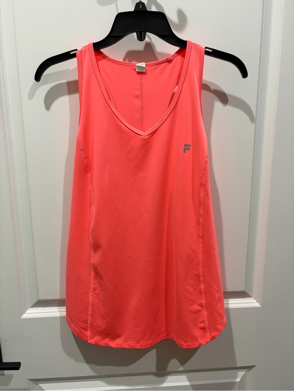 Fila Women's Neon Coral V-Neck Athletic Tank